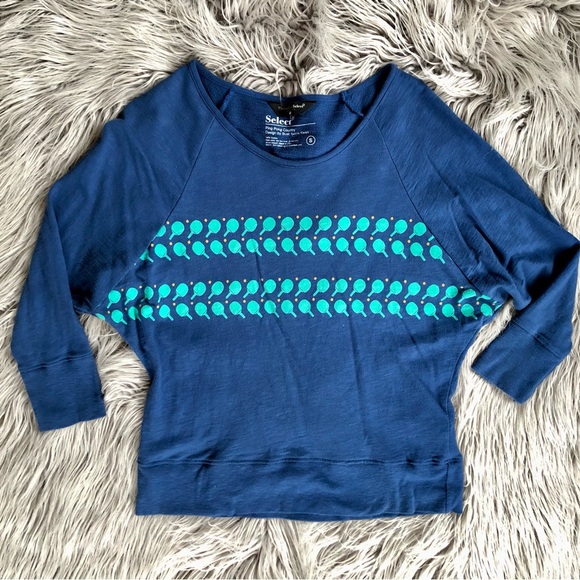 Retired Threadless Select Ping Pong Country Preppy Table Tennis Dolman, Size S - Picture 2 of 5